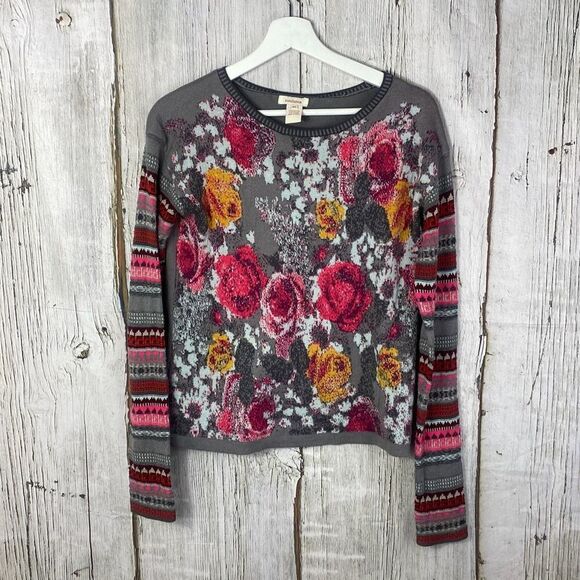 Sundance Floral Knit Cotton Blend Sweater Size XS   348 - Picture 1 of 10